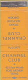 Matchbook Cover - Channel Club Port Arthur TX