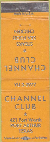 Matchbook Cover - Channel Club Port Arthur TX