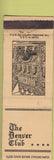 Matchbook Cover - The Denver Club CO