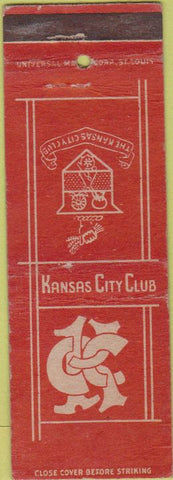 Matchbook Cover - Kansas City Club MO WEAR