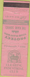 Matchbook Cover - Clearing Industrial Club Chicago IL WORN