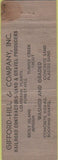 Matchbook Cover - Gifford Hill Co Forest Hill LA WORN sand gravel railroad
