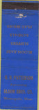 Matchbook Cover - HB Patterson slippers shoes sandals Minneapolis MN WEAR