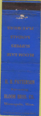 Matchbook Cover - HB Patterson slippers shoes sandals Minneapolis MN WEAR