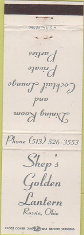 Matchbook Cover - Shep's Golden Lantern Russia OH