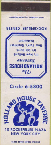 Matchbook Cover - Holland House Tavern New York City