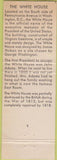Matchbook Cover - Giant Super Markets The White House Washington DC