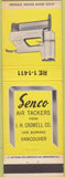 Matchbook Cover - Senco Air Tackers Vancouver BC nail gun