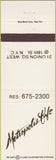 Matchbook Cover - Metropolis Cafe New York City