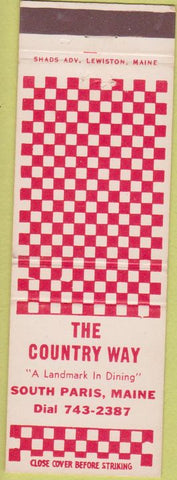 Matchbook Cover - Country Way South Paris ME