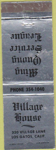 Matchbook Cover - Village House Los Gatos CA