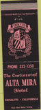 Matchbook Cover - Alta Mira Hotel Sausalito CA