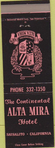 Matchbook Cover - Alta Mira Hotel Sausalito CA
