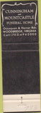 Matchbook Cover - Cunningham Mountcastle Woodbridge VA