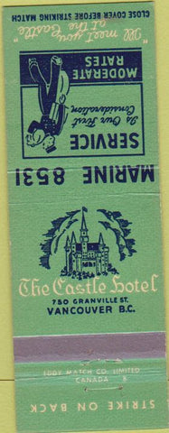 Matchbook Cover - The Cstle Hotel Vancouver BC