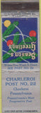 Matchbook Cover - Charleroi Post #22 PA