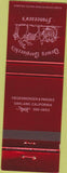 Matchbook Cover - Dewey Borgiocchi's Francesco's Oakland CA