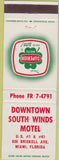 Matchbook Cover - Downtown South Winds Motel Miami FL