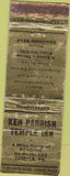 Matchbook Cover - Ken Parrish Temple Inn Temple PA WORN