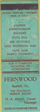 Matchbook Cover - Fernwood Bushkill PA WORN STAINED