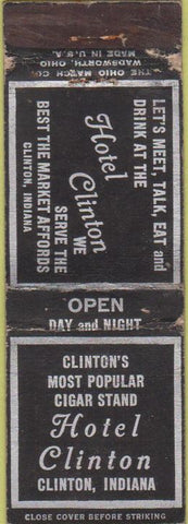 Matchbook Cover - Hotel Clinton IN