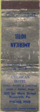 Matchbook Cover - American Hotel Nazareth PA WEAR