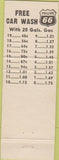 Matchbook Cover - Phillips 66 oil gas Denton TX Car Wash