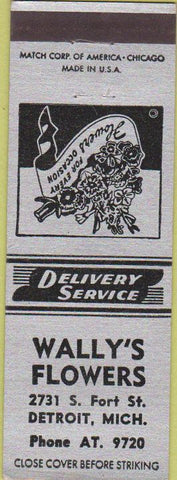 Matchbook Cover - Wally's Flowers Detroit MI