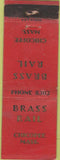 Matchbook Cover - Brass Rail Chicopee MA