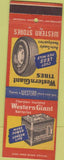 Matchbook Cover - Western Giant Car Batteries tires