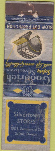 Matchbook Cover - Silvertown BF Goodrich Salem OR Crown WORN