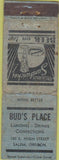 Matchbook Cover - Bud's Place Salem OR POOR