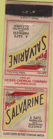 Matchbook Cover - Pink Salvarine Heider Chemical Columbus OH soap