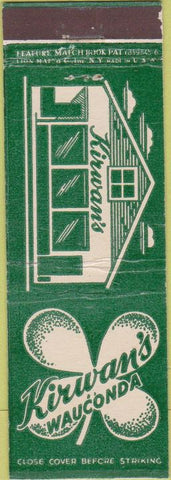 Matchbook Cover - Kirwan's Wauconda IL feature