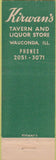 Matchbook Cover - Kirwan's Wauconda IL feature