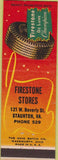 Matchbook Cover - Firestone Tires Staunton VA