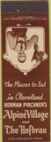 Matchbook Cover - Herman Pirchner's Alpine Village Cleveland OH