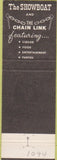 Matchbook Cover - The Showboat Chain Link St Paul MN