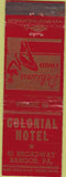 Matchbook Cover - Solonial Hotel Bangor PA girlie WEAR