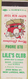 Matchbook Cover - Lile's Club New Laredo Mexico TX