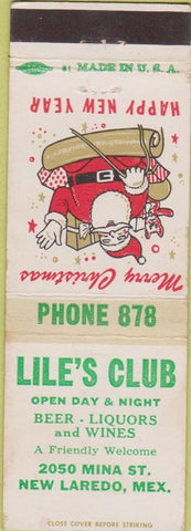 Matchbook Cover - Lile's Club New Laredo Mexico TX