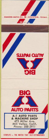 Matchbook Cover - Big A Auto Parts Mill Valley CA