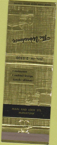 Matchbook Cover - The Warehouse Restaurant Manayunk Philadelphia Rolls Royce