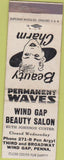 Matchbook Cover - Wind Gap PA Beauty Salon girlie WEAR