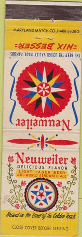Matchbook Cover - Neuweiler Light Lager Beer