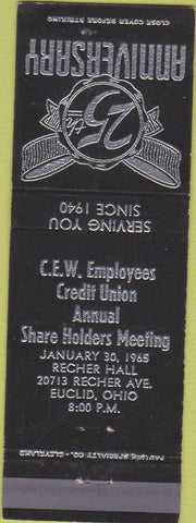 Matchbook Cover - CEW Employees Credit Union Euclid OH
