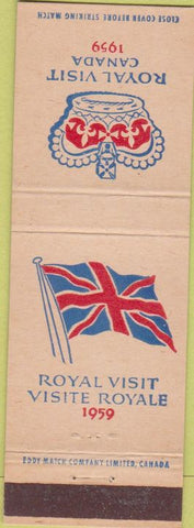 Matchbook Cover - British Royal Visit 1959 Canada