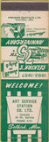 Matchbook Cover - Art Service Station Selkirk MB oil gas