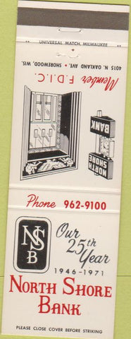 Matchbook Cover - North Shore Bank Shorewood WI