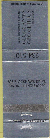 Matchbook Cover - Georgann's Geometrics Hair Design Byron IL